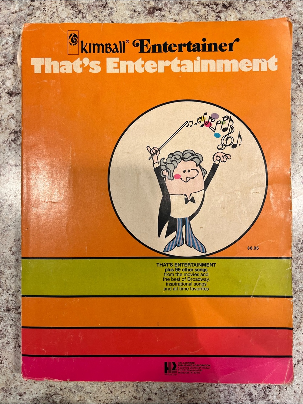 Vintage 1975 Kimball Entertainer,That's Entertainment Sheet Music